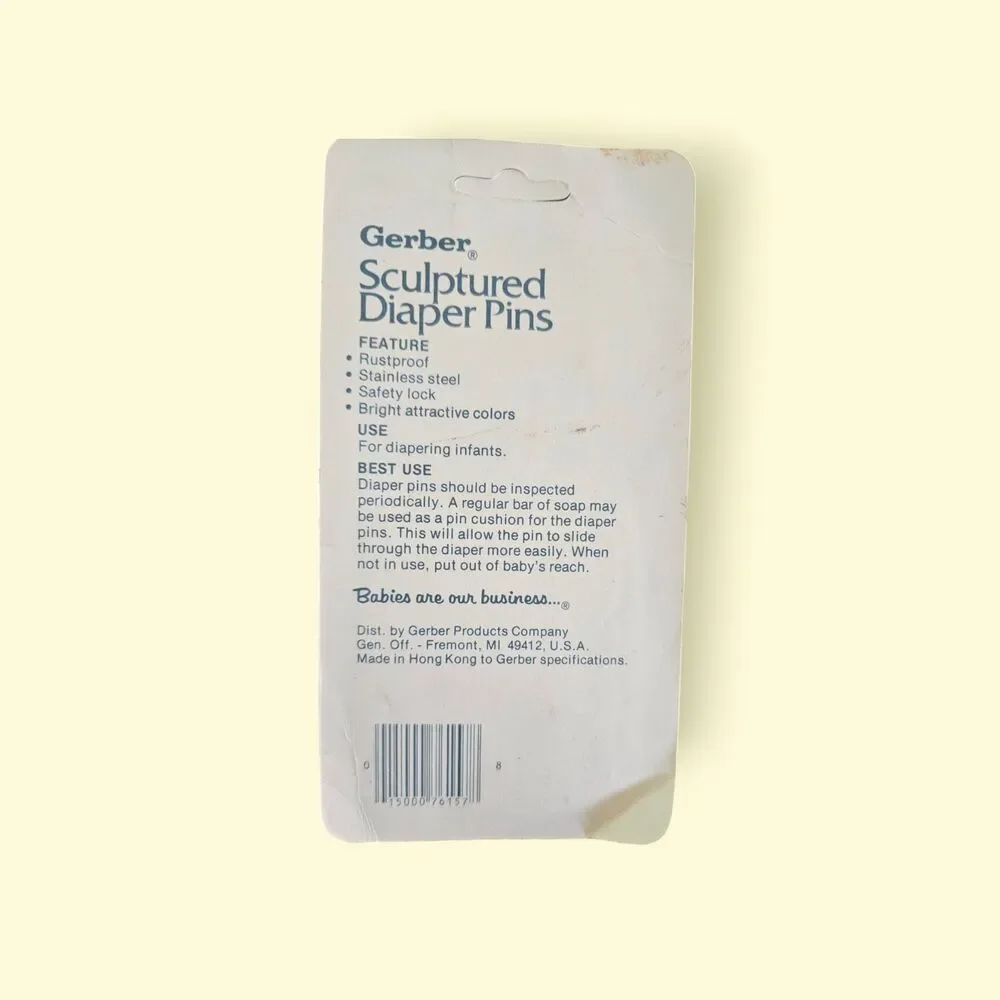 Vintage set of Gerber diaper pins